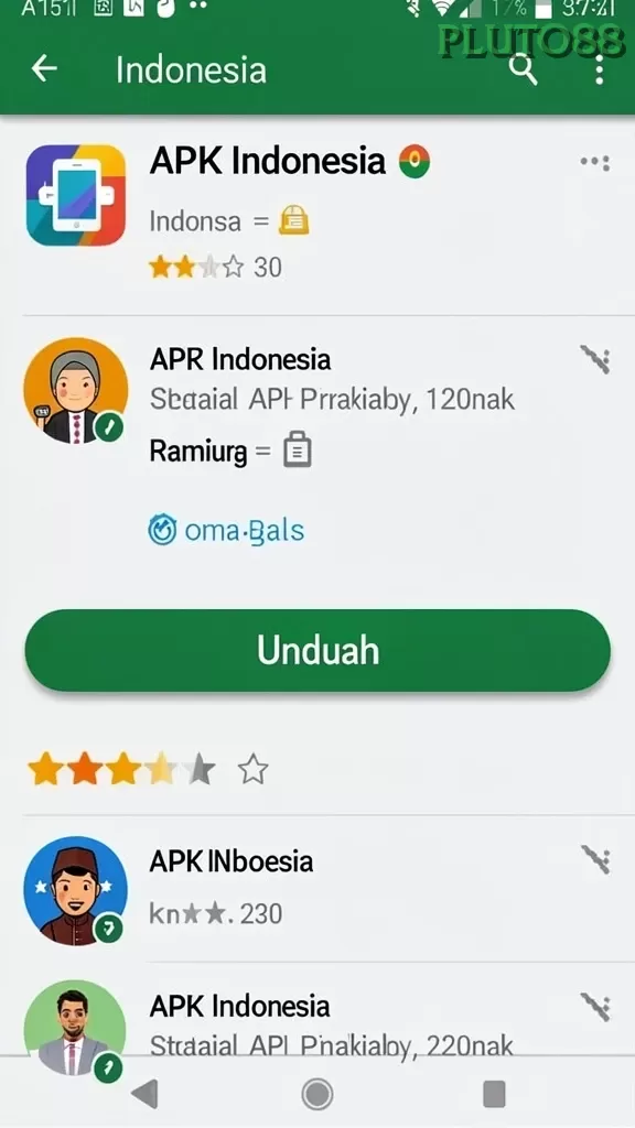 Cuplikan layar QQ222 — menu navigasi