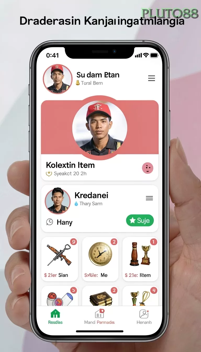 Cuplikan layar MG585 — menu navigasi